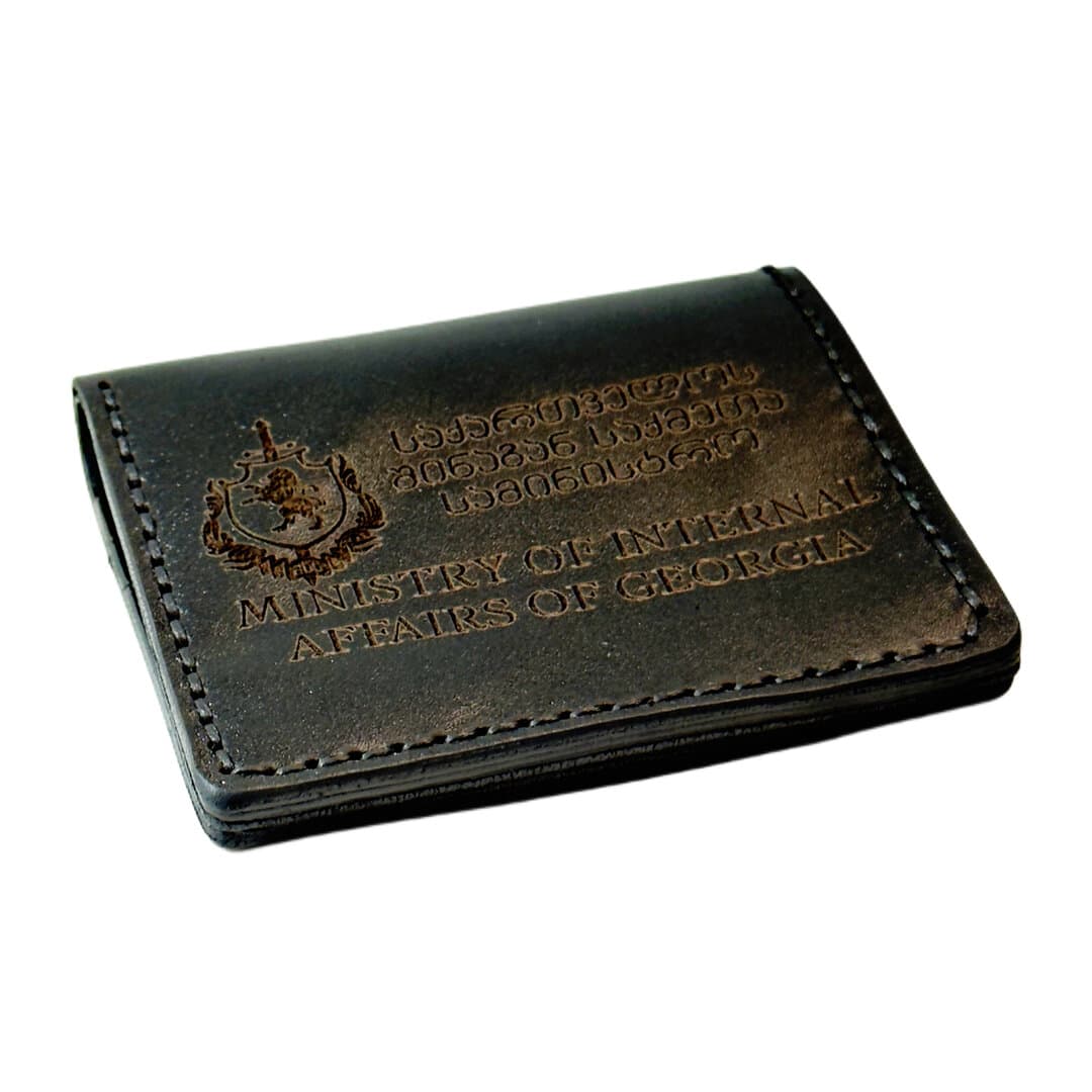 Mini Black Wallet "Ministry of Internal Affairs"